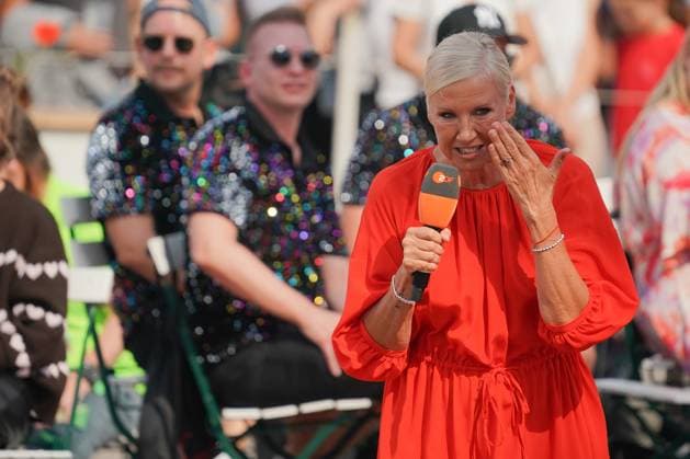 ZDF Fernsehgarten 2026: Andrea Kiwi Kiewel on ZDF Fernsehgarten with the theme Schlager Party on August 30, 2026, in Mainz, Mainz, ZDF Fernsehgarten, Rhineland-Palatinate