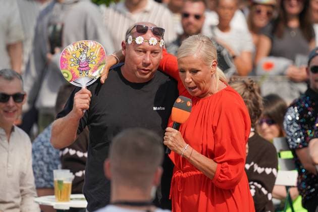 ZDF Fernsehgarten 2026: Andrea Kiwi Kiewel on ZDF Fernsehgarten with the theme Schlager Party on August 30, 2026, in Mainz, Mainz, ZDF Fernsehgarten, Rhineland-Palatinate