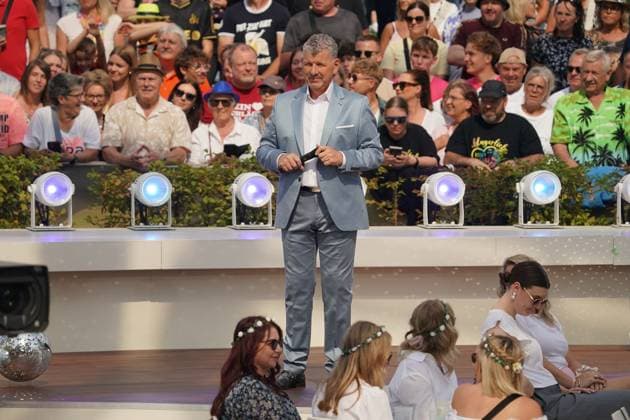 ZDF Fernsehgarten 2026: Semino Rossi at the ZDF Fernsehgarten with the theme Schlager Party on August 30, 2026, in Mainz, Rhineland-Palatinate, Germany