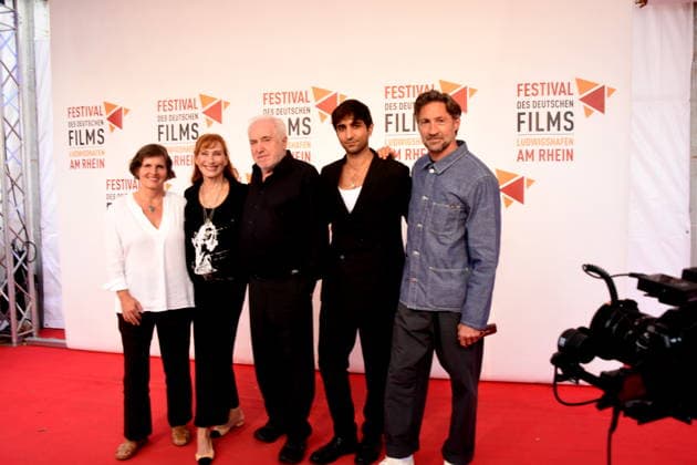Film: *The Defender: The Lenzi Case* Daniela Goetz, Festival Director; Andrea Sawatzki, Actress; Dr. Michael Goetz, Festival Director; Sergen Meral, Actor; Benjamin Sadler, Actor; Ludwigshafen, August 30, 2026, on the banks of the Rhine; 22nd German Film Festival 2026; Photo: Ludwigshafen