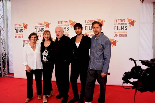 Film: *The Defender: The Lenzi Case* Daniela Goetz, Festival Director; Andrea Sawatzki, Actress; Dr. Michael Goetz, Festival Director; Sergen Meral, Actor; Benjamin Sadler, Actor; Ludwigshafen, August 30, 2026, on the banks of the Rhine; 22nd German Film Festival 2026; Photo: Ludwigshafen