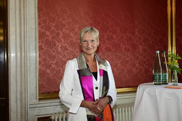 Kirsten Fehrs at the 27th presentation of the prestigious Erich Kästner Prize to Samuel Koch by the Dresden Press Club at Albrechtsberg Castle in Dresden, August 30, 2026 Copyright: xMatthiasxWehnertx