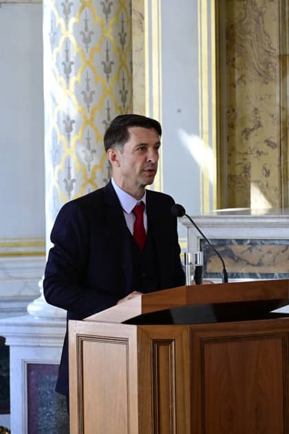 Tobias Wolf at the 27th presentation of the prestigious Erich Kästner Prize to Samuel Koch by the Dresden Press Club at Albrechtsberg Castle in Dresden, August 30, 2026 Copyright: xMatthiasxWehnertx