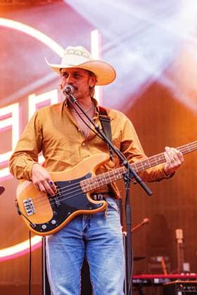 August 29, 2026, Edmonton, Alberta, Canada: Cameron Duddy (bass guitar) of country music group Midland performs at Boots and Hearts West Country Music Festival..American Country Music award winners, Midland perform at the Boots and Hearts West Country Music Festival in Edmonton - 29 Aug., 2026 Edmonton Canada - ZUMAs197 20260829_aaa_s197_624 Copyright: xRonxPalmerx