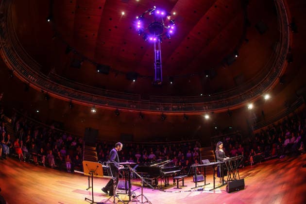 Concert by Anushka Chkheidze and Robert Lippok at the Boulez Saal in Berlin, POP Kultur Festival Berlin Anushka Chkheidze Robert Lippok