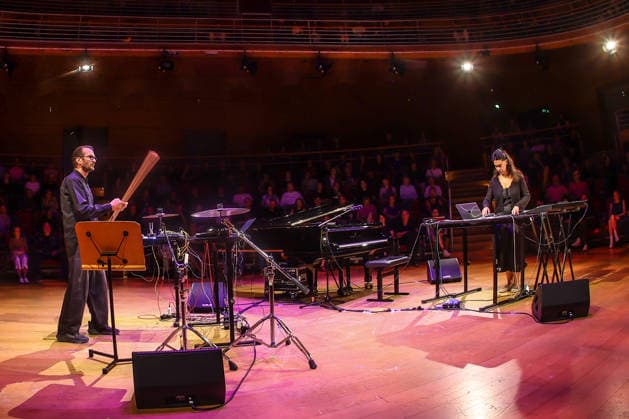 Concert by Anushka Chkheidze and Robert Lippok at the Boulez Saal in Berlin, POP Kultur Festival Berlin Anushka Chkheidze Robert Lippok