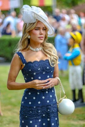 August 31, 2026, Baden-Baden: Dutch model Sylvie Francoise Meis visits the racetrack in Iffezheim for the horse race held in conjunction with the 156th Casino Baden-Baden Golden Whip Prize, Baden-Baden, Germany