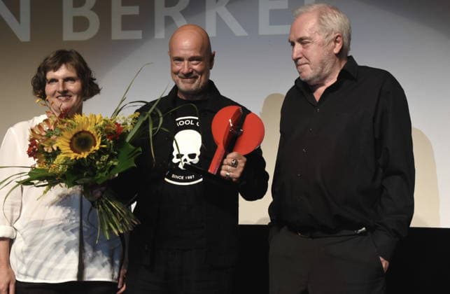 Daniela Goetz, Festival Director; Andrea Sawatzki, Actress; Christian Berkel, Actor; 2026 Festival Award Winner for Acting; Dr. Michael Goetz, Laudator; Festival Director, Ludwigshafen, August 30, 2026, on the banks of the Rhine; 22nd German Film Festival 2026; Photo: Ludwigshafen