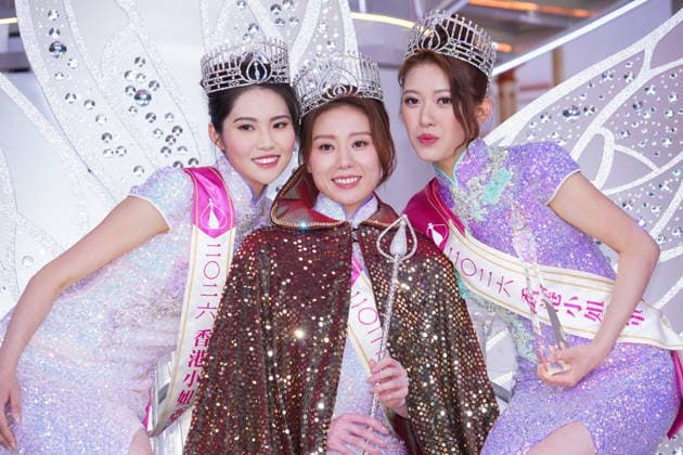 HONG KONG, CHINA - AUGUST 30: First runner-up Ada Tang, Miss Hong Kong 2026 Bernice Yuen, second runner-up Scarlett Li pose at the Miss Hong Kong 2026 pageant on August 30, 2026 in Hong Kong, China.  Copyright: xVCGx 111663130977