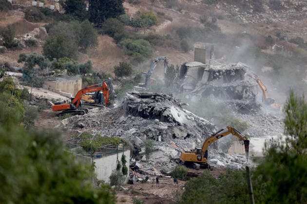 Israeli Forces demolish 2 Palestinian-owned building in West Bank RAMALLAH, WEST BANK, PALESTINE - AUGUST 31: Israeli forces demolish two Palestinian-owned buildings in the town of Birzeit, north of Ramallah, West Bank, Palestine, on August 31, 2026, saying they were built without permits. Issam Rimawi Anadolu Ramallah West Bank. Editorial use only. Please get in touch for any other usage.  Copyright: x2026xAnadoluxIssamxRimawix