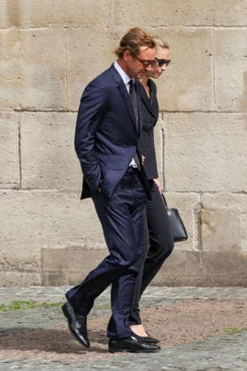Pierre Casiraghi and his wife Beatrice Borromeo arrive at the funeral of Mathilde Favier at the Church of Saint Sulpice in Paris on August 31, 2026. Dominique Jacovides, Cyril Moreau, Bestimage. Arrivals at the funeral of Mathilde Favier at the Church of Saint Sulpice in Paris on August 31, 2026, Paris, France  Copyright: xJACOVIDES-MOREAUx xBESTIMAGExJACOVIDES-MOREAUx xBESTIMAGEx