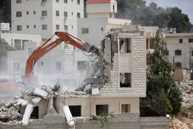 August 31, 2026, Nablus, Palestine, State of: AL-TA AWUN, NABLUS, OF PALESTINE- AUGUST 31, 2026: Israeli bulldozers demolished two houses on the grounds of lacking building permits in the Al-Ta awun Al-Ulwi neighborhood near the West Bank city of Nablus, on Aug 31,2026. Nablus Palestine, State of  - ZUMAq101 20260831_zna_q101_145 Copyright: xNedalxShtiehx