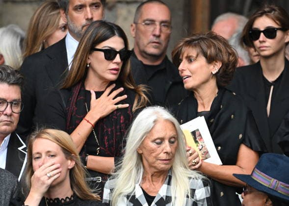 Mathilde Favier Funeral - Paris Bianca Brandolini during the funeral of Mathilde Favier, director of public relations for Christian Dior Couture, at the Saint-Sulpice church in Paris, France, on August 31, 2026. She died in a car accident with her partner, French producer Nicolas Altmayer, on August 17, aged 57 and 61, respectively. Photo by Florian Poitout ABACAPRESS.COM Paris France  Copyright: xPoitoutxFlorian ABACAx