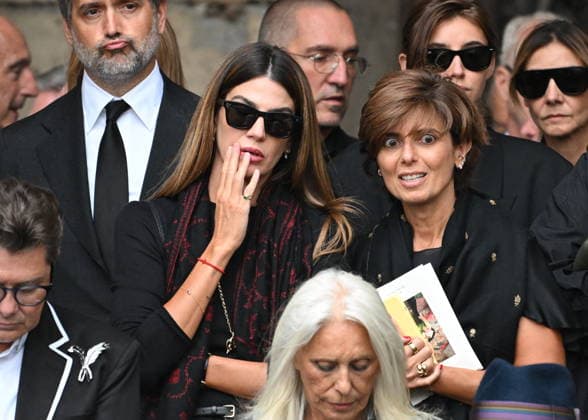 Mathilde Favier Funeral - Paris Bianca Brandolini during the funeral of Mathilde Favier, director of public relations for Christian Dior Couture, at the Saint-Sulpice church in Paris, France, on August 31, 2026. She died in a car accident with her partner, French producer Nicolas Altmayer, on August 17, aged 57 and 61, respectively. Photo by Florian Poitout ABACAPRESS.COM Paris France  Copyright: xPoitoutxFlorian ABACAx