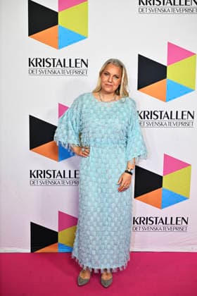 STOCKHOLM, SWEDEN 20260831 Carina Bergfeldt arrives on the red carpet ahead of the Kristallen Awards at Cirkus in Stockholm STOCKHOLM SWEDEN x10430x  Copyright: xChristinexOlsson TTx KRISTALLENGALAN 2026 bhWwtaca9aE