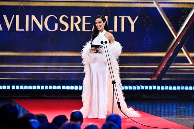 STOCKHOLM, SWEDEN 20260831 Rebecca Stella presents the award for Best Reality Competition Show at the Kristallen Awards at Cirkus in Stockholm STOCKHOLM SWEDEN x10430x  Copyright: xChristinexOlsson TTx KRISTALLENGALAN 2026 TonownAvnTk