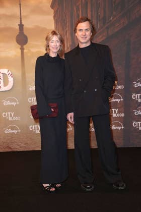 Jenny Schily and Lars Eidinger at the premiere of the Disney series *City of Blood* on August 31, 2026, in Berlin. Jenny Schily and Lars Eidinger attend the premiere of Hulu’s *City of Blood* Season 1 on August 31, 2026 at Kino International in Berlin, Germany. City of Blood series premiere in Berlin