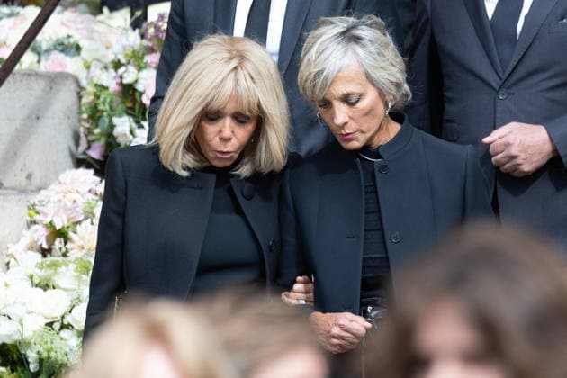 Mathilde Favier Funeral - Paris RL Helene Mercier-Arnault French First Lady Brigitte Macron during the funeral of Mathilde Favier, director of public relations for Christian Dior Couture, at the Saint-Sulpice church in Paris, France, on August 31, 2026. She died in a car accident with her partner, French producer Nicolas Altmayer, on August 17, aged 57 and 61, respectively. Photo by Raphael Lafargue ABACAPRESS.COM Paris France  Copyright: xLafarguexRaphael ABACAx