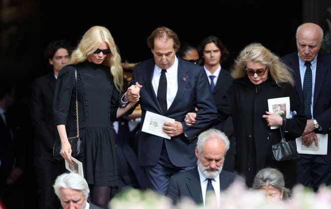 Claudia Schiffer ,Gilles Dufour , Catherine Deneuve attend Mathilde Favier funeral in Paris Claudia Schiffer ,Gilles Dufour , Catherine Deneuve Obseques de Mathilde Favier en l™Ã glise Saint-Sulpice a Paris . France , Paris le 31 aout 2026 Claudia Schiffer ,Gilles Dufour , Catherine Deneuve attend Mathilde Favier funeral in Paris Paris, August 31 th 2026  Copyright: xDavidxKerx