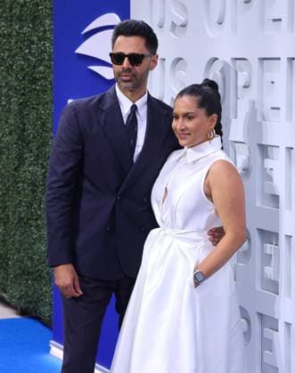 Celebs arrive at the US Open - NYC Hasan Minhaj with his wife arrive at the night session on day 2 at the US Open in New York, NY on August 31, 2026. Photo by Charles Guerin ABACAPRESS.COM New York City NY United States  Copyright: xGuerinxCharles ABACAx
