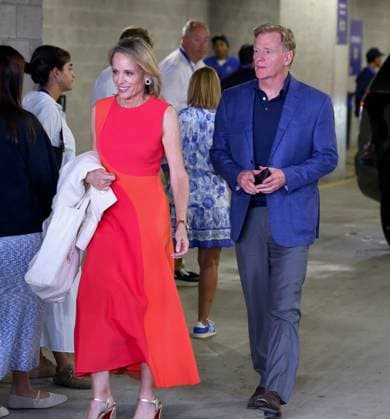Celebs arrive at the US Open - NYC Roger Goodell with his wife arrive at the night session on day 2 at the US Open in New York, NY on August 31, 2026. Photo by Charles Guerin ABACAPRESS.COM New York City NY United States  Copyright: xGuerinxCharles ABACAx