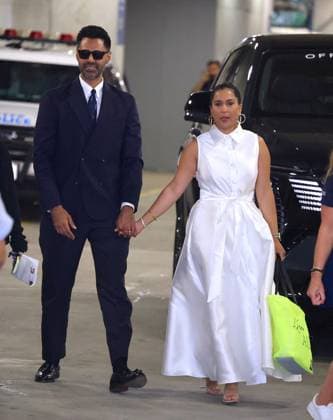 Celebs arrive at the US Open - NYC Hasan Minhaj with his wife arrive at the night session on day 2 at the US Open in New York, NY on August 31, 2026. Photo by Charles Guerin ABACAPRESS.COM New York City NY United States  Copyright: xGuerinxCharles ABACAx