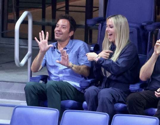 Us Open - Jimmy Fallon and Lindsey Vonn In The Stands Jimmy Fallon and Lindsey Vonn attend the night session on day 2 at te US Open in New York, NY on August 31, 2026. Photo by Dylan Travis ABACAPRESS.COM New York NY  Copyright: xDylanxTravis ABACAx