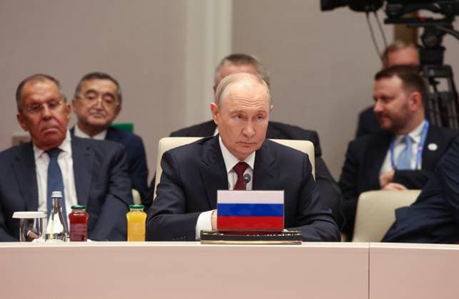 Kyrgyzstan SCO Summit 9232370 01.09.2026 Russian President Vladimir Putin attends a session of the Shanghai Cooperation Organization (SCO) summit in Bishkek, Kyrgyzstan. Vyacheslav Prokofiev Sputnik Bishkek Kyrgyzstan  Copyright: xVyacheslavxProkofievx