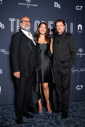 Davide Livermore, Caterina Murino, and Paolo Gep Cucco at the premiere of the film *The Opera* at the Folies Bergère in Paris on August 31, 2026. Pierre Perusseau, Bestimage. Premiere of the film *The Opera* at the Folies Bergère in Paris on August 31, 2026. Paris, France  Copyright: xPierrexPerusseaux xBestimagexPierrexPerusseaux xBestimagex