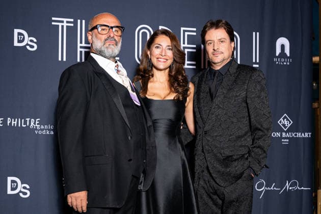 Davide Livermore, Caterina Murino, and Paolo Gep Cucco at the premiere of the film *The Opera* at the Folies Bergère in Paris on August 31, 2026. Pierre Perusseau, Bestimage. Premiere of the film *The Opera* at the Folies Bergère in Paris on August 31, 2026. Paris, France  Copyright: xPierrexPerusseaux xBestimagexPierrexPerusseaux xBestimagex