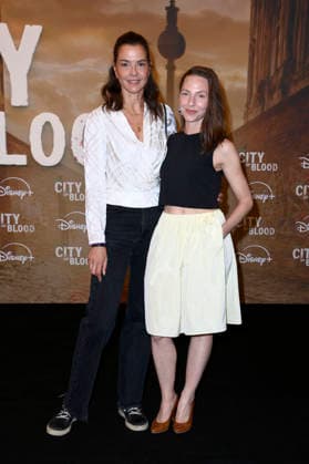 Susan Hoecke and Katharina Schüttler at the premiere of the Hulu Original series *City of Blood* at Kino International in Berlin, August 31, 2026 Foto:xN.xKubelkax xFuturexImagex blood_6827