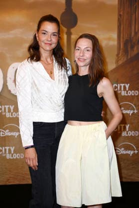 Susan Hoecke and Katharina Schüttler at the premiere of the Hulu Original series *City of Blood* at Kino International in Berlin, August 31, 2026 Foto:xN.xKubelkax xFuturexImagex blood_6828