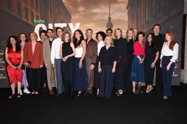 Elena Lyubarskaya, Susanne Kapitzky, Jördis Triebel, Amelie von Kienlin, Guest, Franz Hartwig, Lea Drinda, Soma Pysall, David Schütter, Melika Foroutan, Dagmar Manzel, Mouataz Alshaltouh, Jenny Schily, Philipp Kadelbach, Lars Eidinger, and guests at the premiere of the Hulu Original series *City of Blood* at Kino International Berlin, August 31, 2026 Foto:xN.xKubelkax xFuturexImagex blood_6876