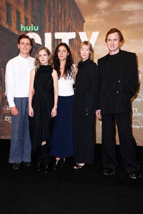 Franz Hartwig, Lea Drinda, Soma Pysall, Jenny Schily, and Lars Eidinger at the premiere of the Hulu Original series *City of Blood* at Kino International in Berlin, August 31, 2026 Foto:xN.xKubelkax xFuturexImagex blood_6882