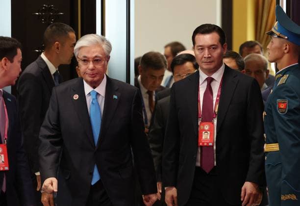 Kyrgyzstan SCO Summit 9232472 01.09.2026 Kazakh President Kassym-Jomart Tokayev walks after a meeting of the Shanghai Cooperation Organisation (SCO) Council of Heads of State in Bishkek, Kyrgyzstan. Vyacheslav Prokofiev Sputnik Bishkek Kyrgyzstan  Copyright: xVyacheslavxProkofievx