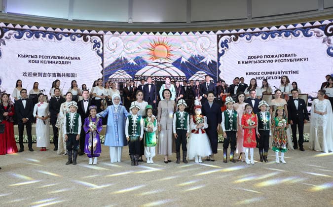 Turkish First Lady Emine Erdogan attends spouses’ program in Kyrgyzstan BISHKEK, KYRGYZSTAN - SEPTEMBER 1: (----EDITORIAL USE ONLY - MANDATORY CREDIT - TURKISH PRESIDENCY MUSTAFA KAMACI HANDOUT - NO MARKETING NO ADVERTISING CAMPAIGNS - DISTRIBUTED AS A SERVICE TO CLIENTS----) Turkish First Lady Emine Erdogan attends a program for spouses of leaders hosted by Kyrgyz First Lady Aigul Japarova at the Ala-Archa Enesai State Residence in Bishkek, Kyrgyzstan, on September 1, 2026. Emine Erdogan, who accompanies Turkish President Recep Tayyip Erdogan during his visit to Bishkek for the opening ceremony of the World Nomad Games and the Shanghai Cooperation Organization (SCO) Council of Heads of State Summit, attends the program alongside Azer  Copyright: x2026xAnadoluxTurkishxPresidency MustafaxKamacix