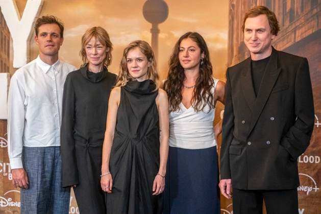 ABB CITYBLOOD: Franz Hartwig, Jenny Schily, Lea Drinda, Soma Pysall, and Lars Eidinger attended the premiere of the German Hulu Original series *City of Blood* at Kino International on August 31, 2026, in Berlin, Germany.