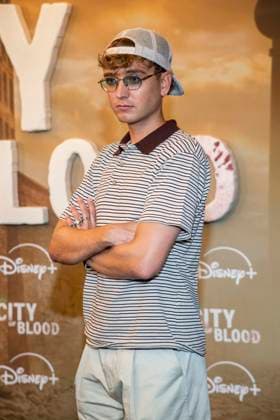 ABB CITYBLOOD: Jonas Wuttke attends the premiere of the German Hulu Original series *City of Blood* at Kino International on August 31, 2026, in Berlin, Germany