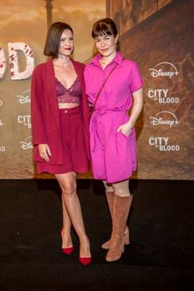 ABB CITYBLOOD: Jennifer Ulrich and Laura Fischer attend the premiere of the German Hulu Original series *City of Blood* at Kino International on August 31, 2026, in Berlin, Germany
