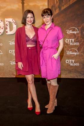 ABB CITYBLOOD: Jennifer Ulrich and Laura Fischer attend the premiere of the German Hulu Original series *City of Blood* at Kino International on August 31, 2026, in Berlin, Germany