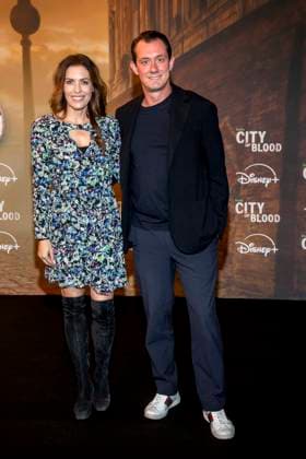 ABB CITYBLOOD: Jule Goelsdorf and Michael Laschet attend the premiere of the German Hulu Original series *City of Blood* at Kino International on August 31, 2026, in Berlin, Germany