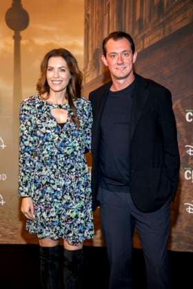 ABB CITYBLOOD: Jule Goelsdorf and Michael Laschet attend the premiere of the German Hulu Original series *City of Blood* at Kino International on August 31, 2026, in Berlin, Germany