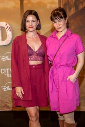 ABB CITYBLOOD: Jennifer Ulrich and Laura Fischer attend the premiere of the German Hulu Original series *City of Blood* at Kino International on August 31, 2026, in Berlin, Germany