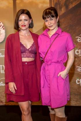 ABB CITYBLOOD: Jennifer Ulrich and Laura Fischer attend the premiere of the German Hulu Original series *City of Blood* at Kino International on August 31, 2026, in Berlin, Germany