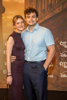 ABB CITYBLOOD: Laura Mielke and Daniel Zorn attend the premiere of the German Hulu Original series *City of Blood* at Kino International on August 31, 2026, in Berlin, Germany