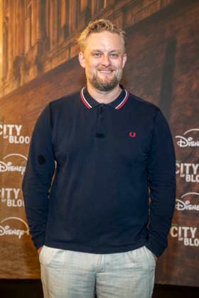 ABB CITYBLOOD: Anton Fatoni Schneider attends the premiere of the German Hulu Original series *City of Blood* at Kino International on August 31, 2026, in Berlin, Germany