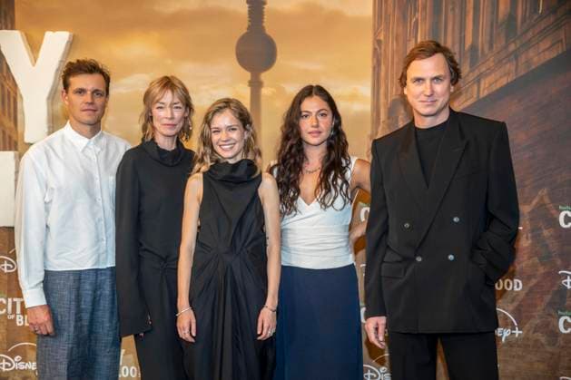 ABB CITYBLOOD: Jenny Schily, Lea Drinda, Soma Pysall, and Lars Eidinger attend the premiere of the German Hulu Original series *City of Blood* at Kino International on August 31, 2026, in Berlin, Germany