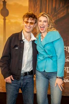 ABB CITYBLOOD: Max Schimmelpfennig and Sarah Loewentraut attend the premiere of the German Hulu Original series *City of Blood* at Kino International on August 31, 2026, in Berlin, Germany