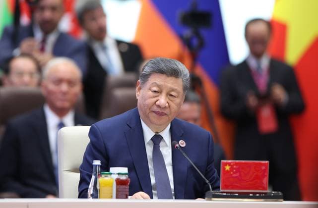 Kyrgyzstan SCO Summit 9232626 01.09.2026 Chinese President Xi Jinping attends a meeting in the Shanghai Cooperation Organization (SCO) Plus format in Bishkek, Kyrgyzstan. Petr Kovalev Sputnik Bishkek Kyrgyzstan  Copyright: xPetrxKovalevx