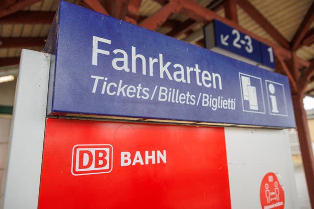 August 31, 2026 Ticket machine at the Pasewalk train station, Pasewalk, Mecklenburg-Western Pomerania, Germany